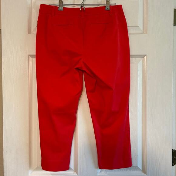 Talbots size 8P perfect cropped. Red/orange color - Picture 2 of 12